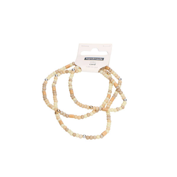 Biko handmade elastiek koord 4 mm x 80 cm Naturel 0047-8400-72