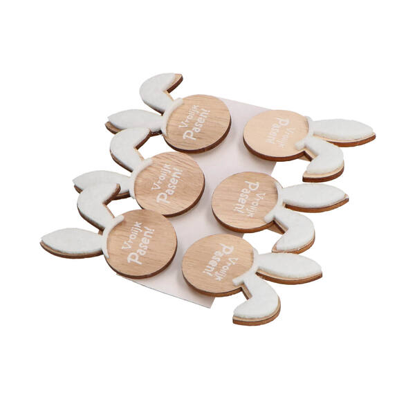 Knijper bunny ears 37x55 mm naturel (PAS81317NL) per 6 stuks