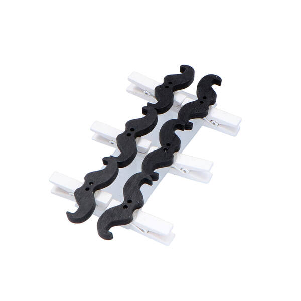 Knijper met snor zwart 45x35 mm ACC17119 per 6 stuks