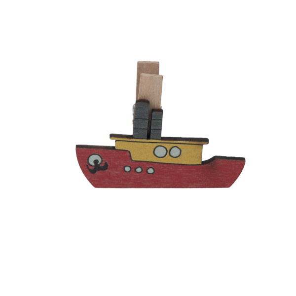 Knijper Sint 'party stoomboot' 50 mm (SIN80853) per 6 stuks