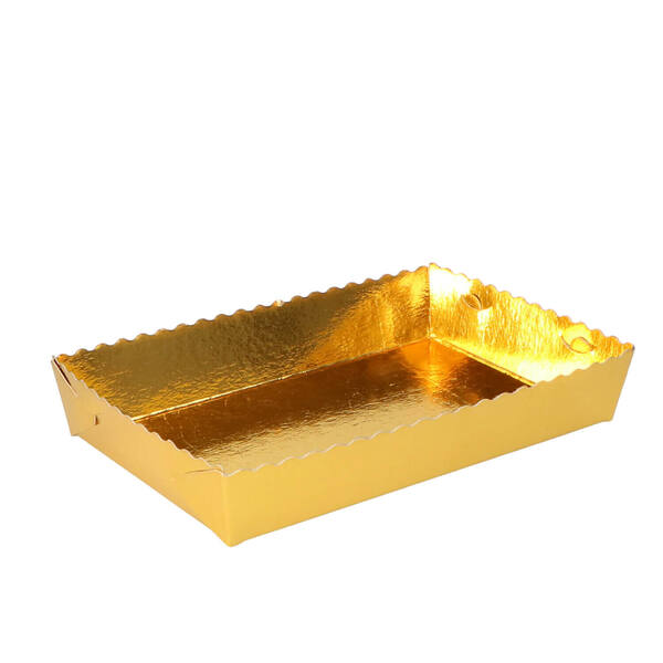Dessertkorf/truffelbakje goud 120x190x35 mm