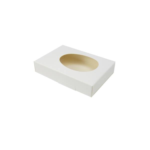 Eikarton voor in paaseitassen wit aan 2 zijdes 95x95 mm/15 mm