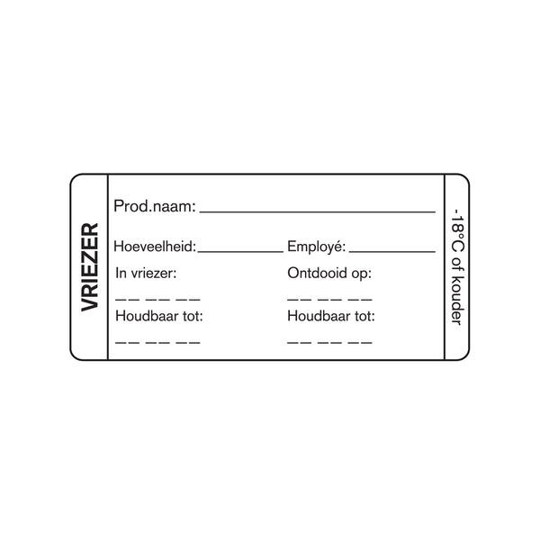 HACCP infolabel 'Vriezer' afwasbaar 35x75 mm