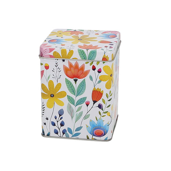 Blik vierkant 'Flowers'