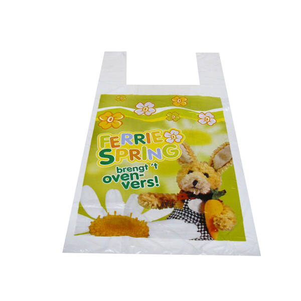 Draagtassen HDPE hemd 'Ferry Spring actie' 16 mµ 300x180x550 mm