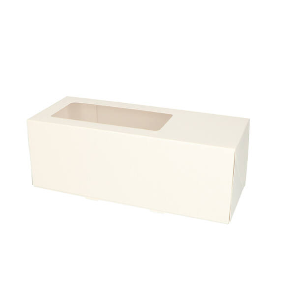 Gebaksdozen met venster (BV) wit neutraal 250x100x90 mm 6P/4P