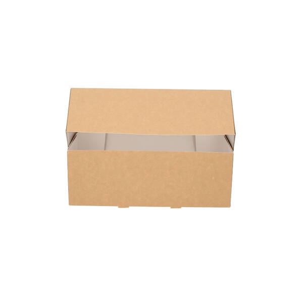Gebaksdozen met venster (BV) kraft neutraal 250x100x90 mm 6P/4P FSC