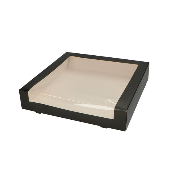 Gebaksdozen met venster (DLV) 'Black 7 Seas Collectie' 300x300x60 mm 6P/4P