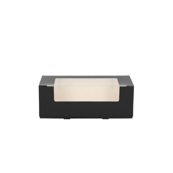 Gebaksdozen en venster (DLV) en rillijn zwart/neutraal 250x100x90 mm 6P/4P FSC