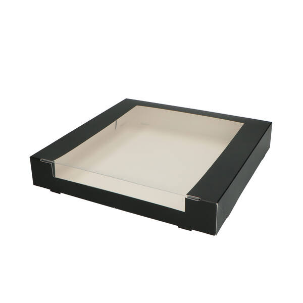 Gebaksdozen en venster (DLV) en rillijn zwart/neutraal 270x270x45 mm 6P