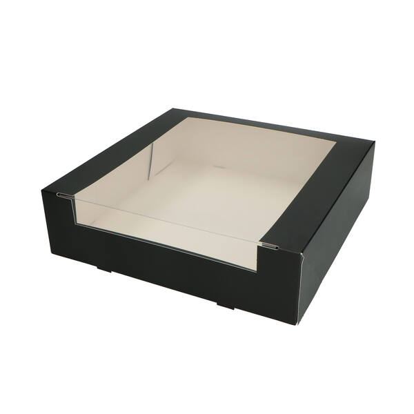 Gebaksdozen en venster (DLV) en rillijn zwart/neutraal 270x270x75 mm 6P