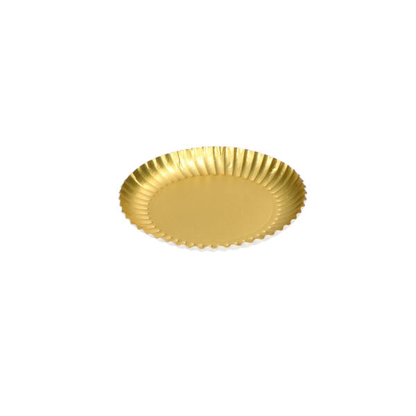 Gebaksborden 'luxe' mat goud ø 120 mm