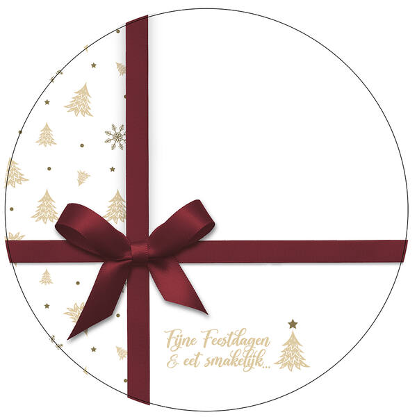Kerstranden dessin 'Christmas bow red' Ø 270 mm
