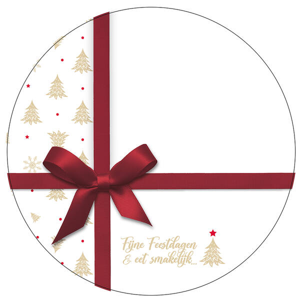 Kerstranden dessin 'Christmas bow black' Ø 270 mm