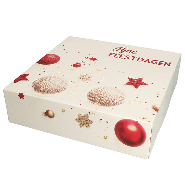 Kransdozen 1,5 pond 'Christmas balls' 260x260x70 mm