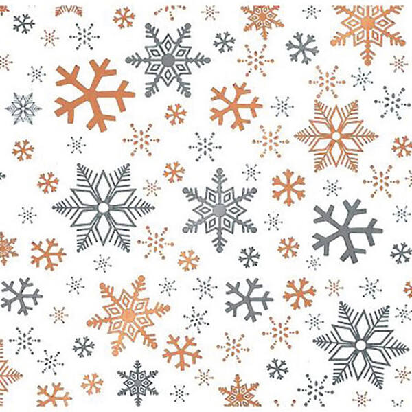 Rollen Kerstpapier Snow Crystal 500 mm x200 m