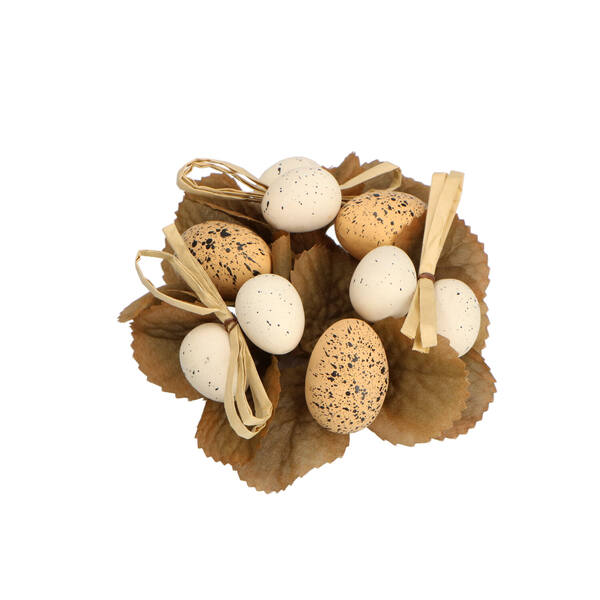 Kaarsenring eieren naturel ø 14 cm 24 stuks 24685 (3936/EG165-125)