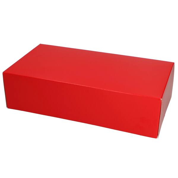 Kerststoldozen 1,5 pond dessin 'rood neutraal' 300x160x80 mm 6P