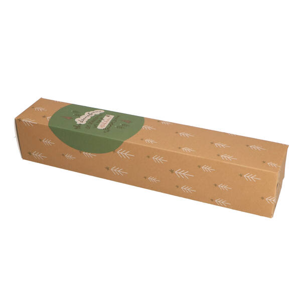 Kerststaafdozen 'Timeless Santa' kraft 320x60x60 mm
