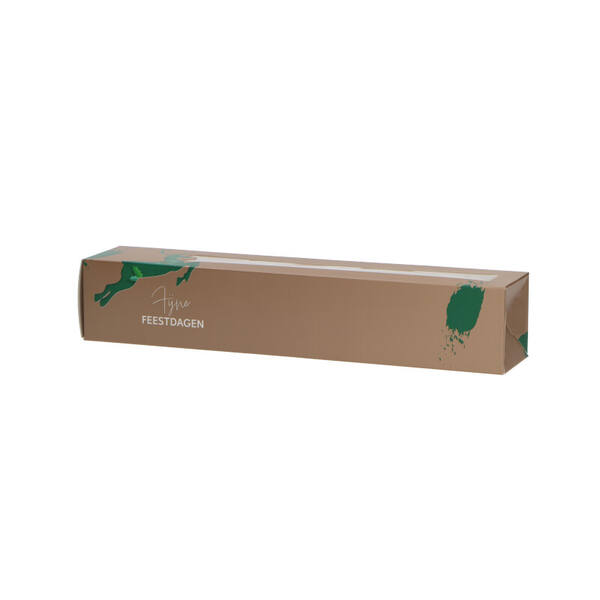 Staafkokers Kerst met venster (BV) 320x60x60 mm 'Deep warm Christmas' FSC
