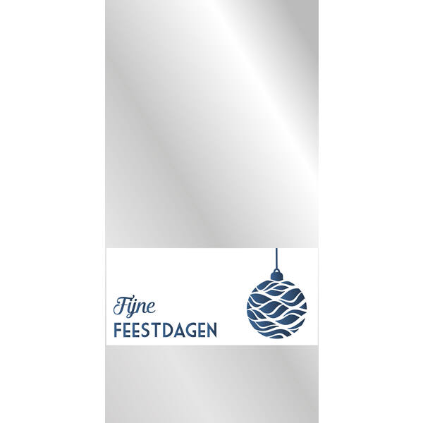 Stolzakken 'Fijne feestdagen blauw' 240x455/35+40 mm