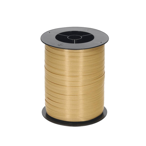 Linten krul metallic goud 5 mm x 500 mtr