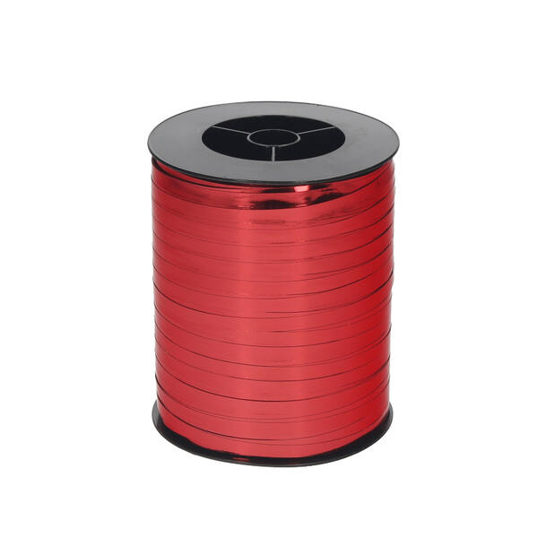 Linten krul metallic rood 5 mm x 500 mtr