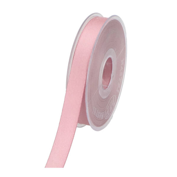 Lint mat double satin oud roze 15 mm x 15 m