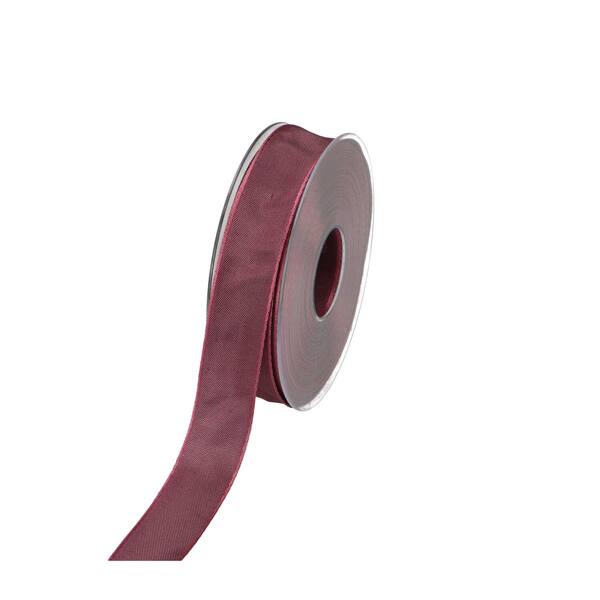 Lint elegance satijn donkerroze met draad 25 mm x25m 9660.025.621.0025