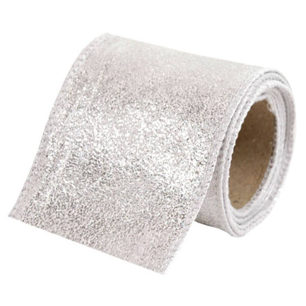 Lint lederlook zilver 60 mm x3 m