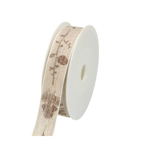 Lint 'Mistletoe' naturel bruin 25 mm x 15 m 10160251115