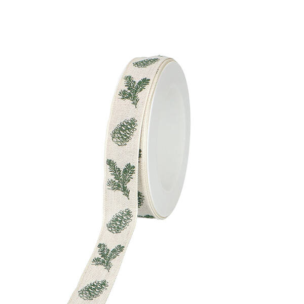 Lint herfst 'Pine Forrest Groen' 25 mm x 18 meter 717a02559.0018 met draad