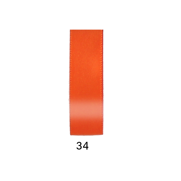 Lint satijn Packbel woven edge oranje (34) 15 mm x 100 m