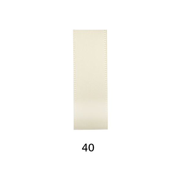 Lint satijn Packbel woven edge gebroken wit (40) 15 mm x 100 m