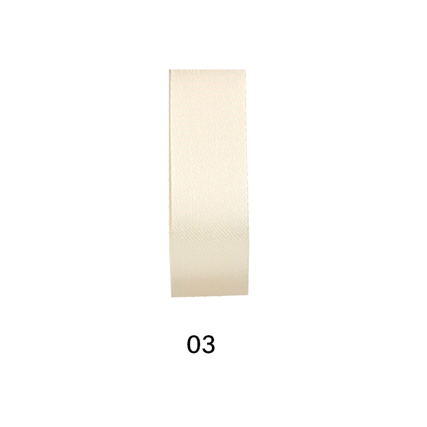 Lint Pack Satin slit edge gebroken crème (03) 15 mm x 100 m