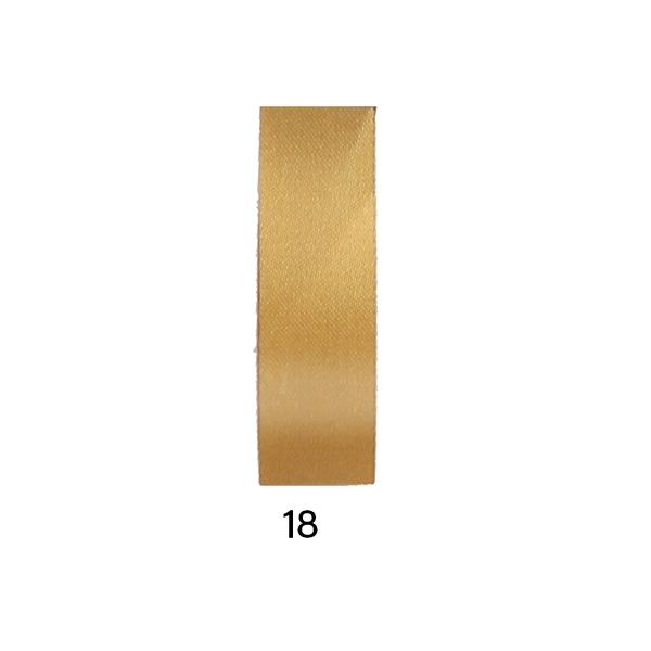 Lint satijn Pack Satin slit edge goud (18) 25 mm x 100 m