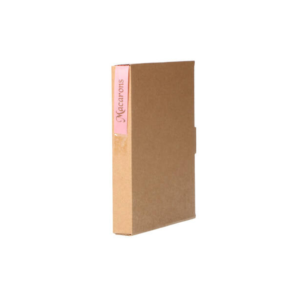 Lint satijn roze (504) 15mm x 100m bedrukt bruin (229) Macarons