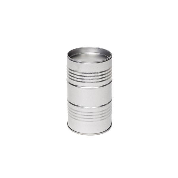 Blikken olievaatje zilver ø 65x110 mm