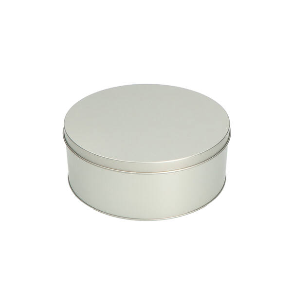 Koekblik rond zilver ø 179x70 mm