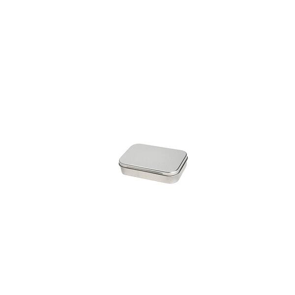 Pillendoosje met scharnierdeksel zilver 95x60x21 mm