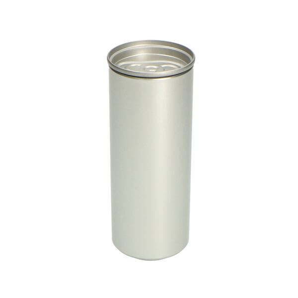 Drankenblikje met los indrukdeksel zilver ø 54x142 mm