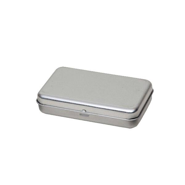 Pillendoosje met scharnierdeksel zilver 115x65x25 mm