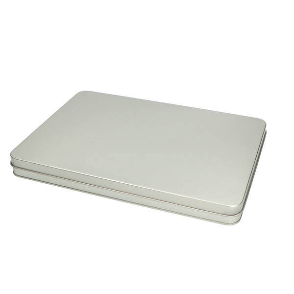 Blik A4 met scharnierdeksel zilver 312x222x29 mm