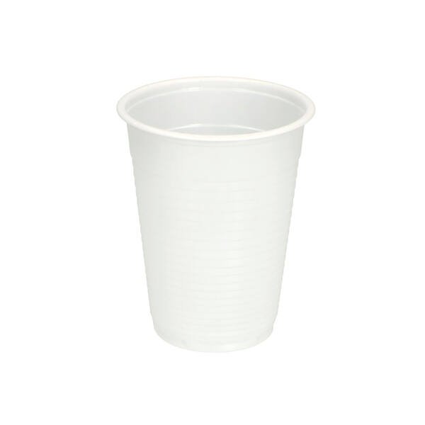 Bekers drinkbeker wit polystyreen 180 cc