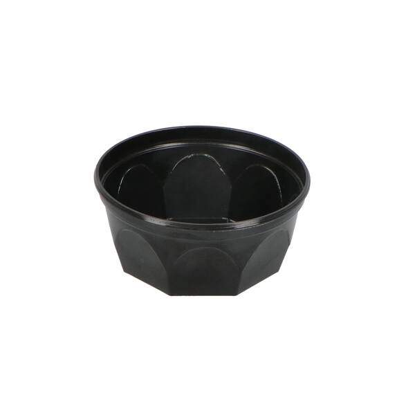 Bakjes PET 8-hoekig zwart ø 110 mm x35 mm