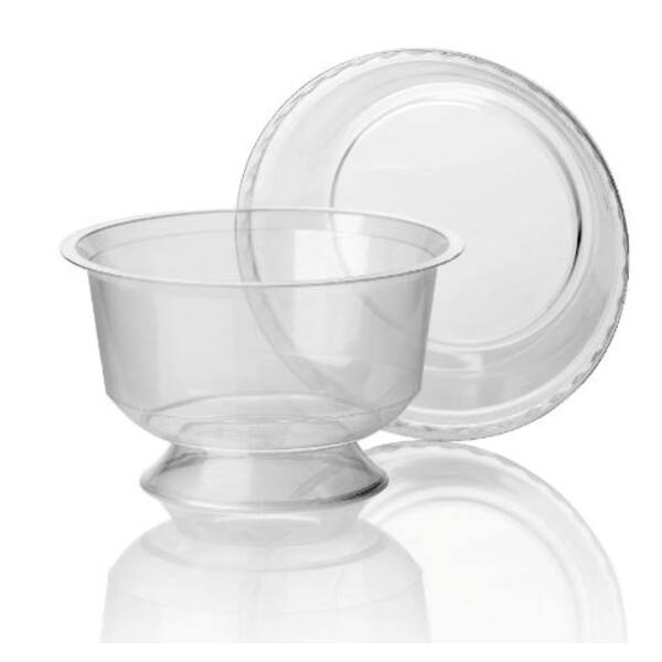 Cups op voet plastic 150 cc ø 95 mm xhoogte 60 mm
