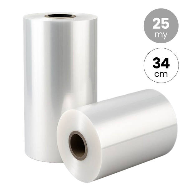Rollen BOPP COEX 25 mµ sealbaar 340 mm x 1.250 mtr. transparant
