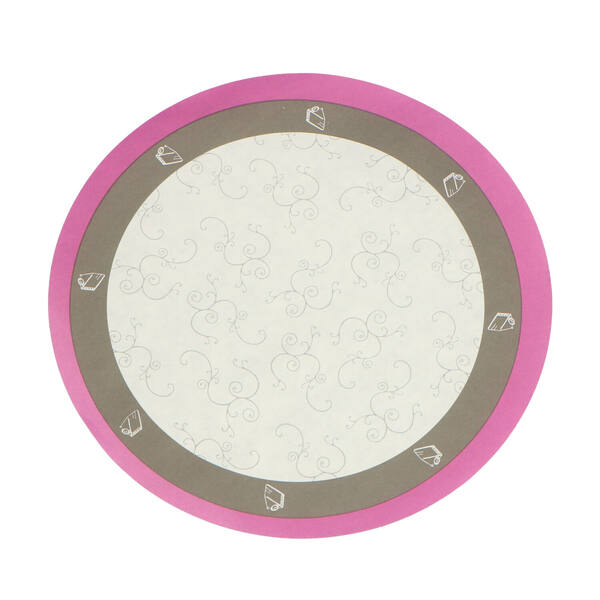 Rondellen greaseproof Ø 140 mm dessin Fantasy neutraal paars