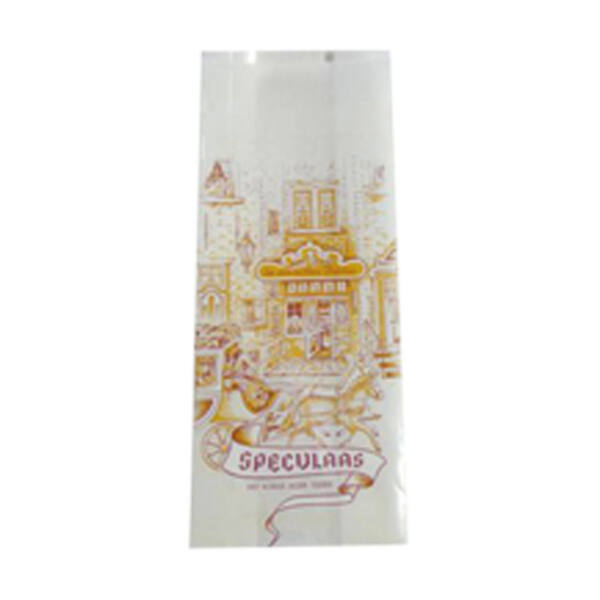 Speculaaskoekzakken neutraal 'Duo cristal' 110x185x265 mm