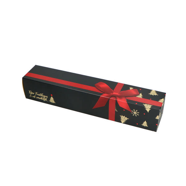 Staafkokers Kerst 'Christmas bow black' 320x60x60 mm FSC